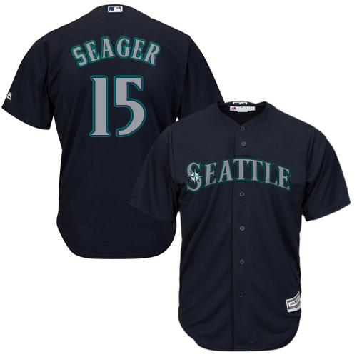 Mariners #15 Kyle Seager Navy Blue Cool Base Stitched Youth MLB Jersey